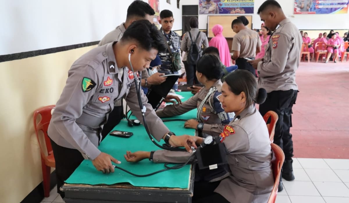 Tampak situasi Polres Ende saat gelar bakti donor darah di Hari Jadi Polwan Ke - 76 (TIM/Lintas Sumba)