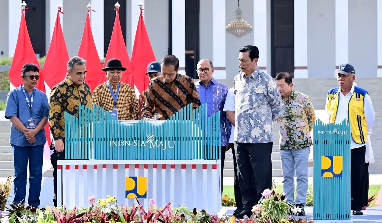 Presiden Jokowi, saat meresmikan Istana Negara di IKN (Muchlis Jr/Biro Pers Sekretariat Presiden/Lintas Sumba)