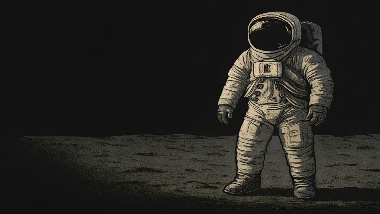 Gambar Ilustrasi. Astronot mendarat di Bulan (Johan Sogara/Lintas Sumba)