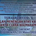 SMAK Santa Clara Waimarama saat ini telah mengalami peningkatan status akreditasi dari sebelumnya C menjadi B (Johan Sogara/Lintas Sumba)