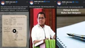 Seorang siswa Sekolah Dasar (SD) di Ngada, Nusa Tenggara Timur (NTT) mengakhiri hidupnya dengan gantung diri di sebuah pohon cengkih karena tidak bisa membeli buku dan pulpen