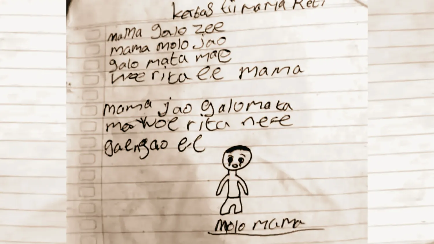 Tulisan terakhir YBR sebelum mengakhiri hidupnya (Johan Sogara/Lintas Sumba)