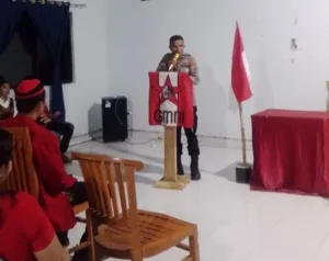 Hadiri Konfercab IV GMNI SBD, kepolisan Polres SBD, Ajak GMNI SBD  Bersama Jaga Kamtibmas