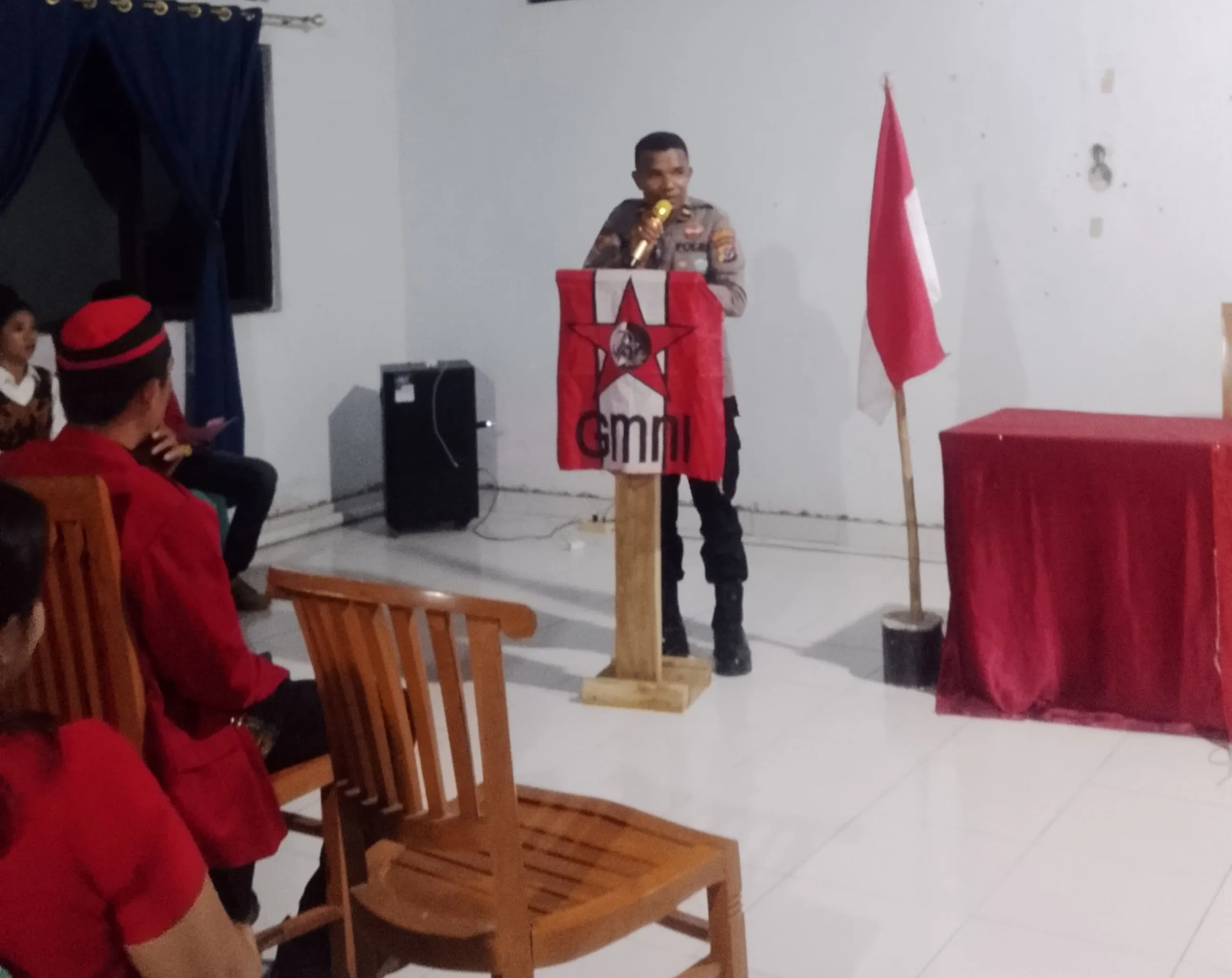 Hadiri Konfercab IV GMNI SBD, kepolisan Polres SBD, Ajak GMNI SBD Bersama Jaga Kamtibmas