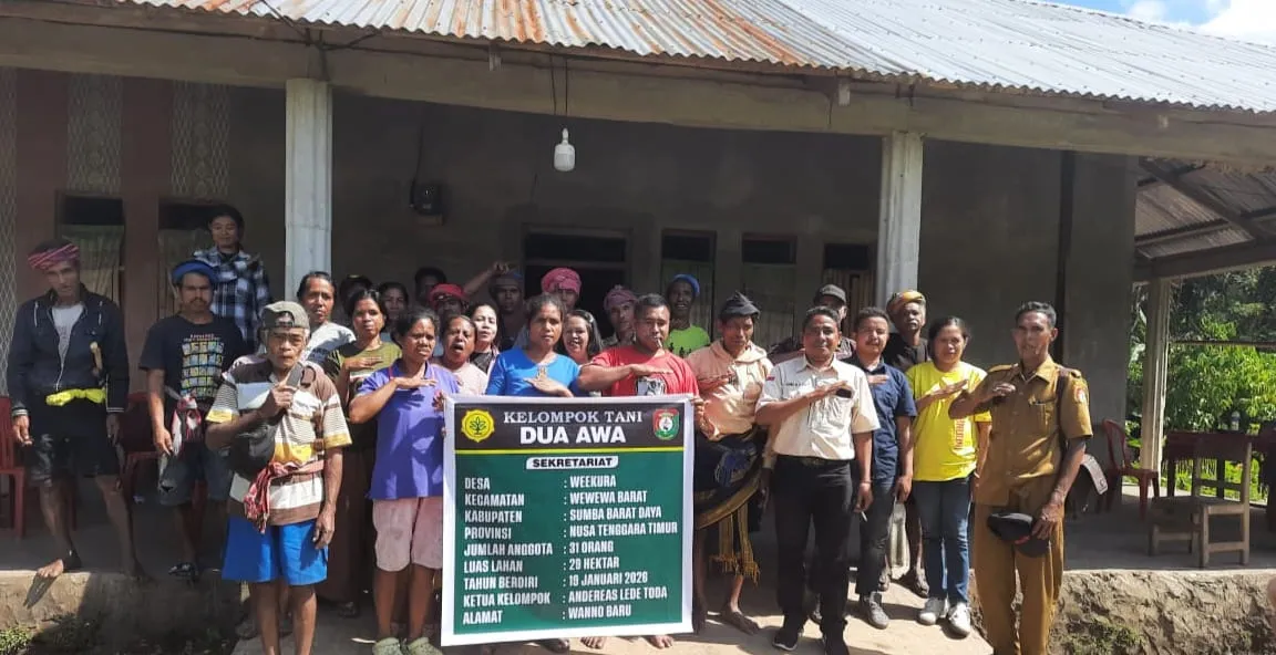 Kelompok Tani Dua Awa, kampung wanno baru desa weekura Resmi Dikukuhkan